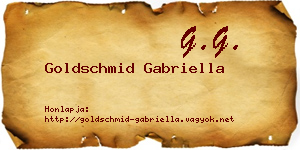 Goldschmid Gabriella névjegykártya